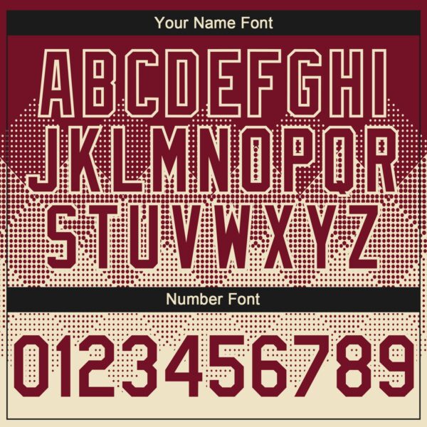 Custom Crimson Cream 3D Gradient Square Shape Authentic Baseball Jersey