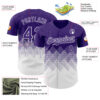 Custom Purple White 3D Gradient Square Shape Authentic Baseball Jersey