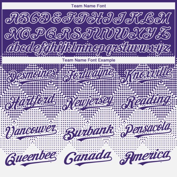 Custom Purple White 3D Gradient Square Shape Authentic Baseball Jersey