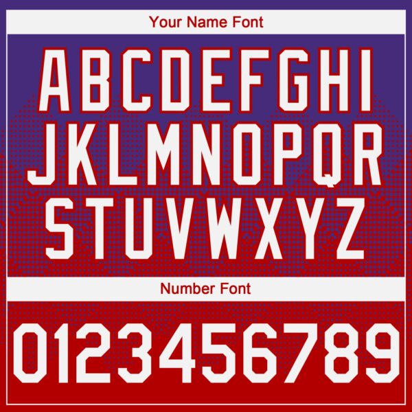 Custom Purple White-Red 3D Gradient Square Shape Authentic Baseball Jersey