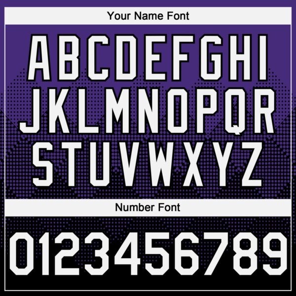 Custom Purple White-Black 3D Gradient Square Shape Authentic Baseball Jersey