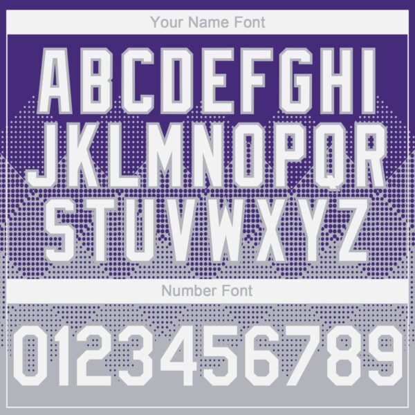 Custom Purple White-Gray 3D Gradient Square Shape Authentic Baseball Jersey