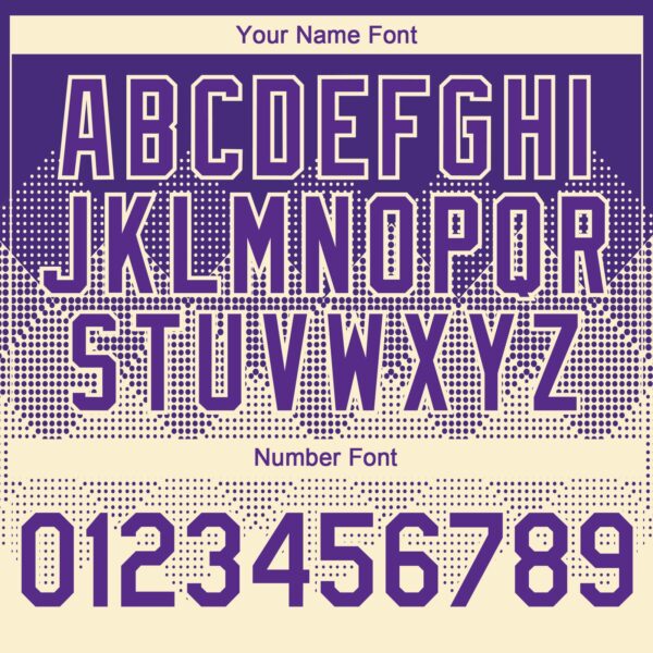 Custom Purple Cream 3D Gradient Square Shape Authentic Baseball Jersey