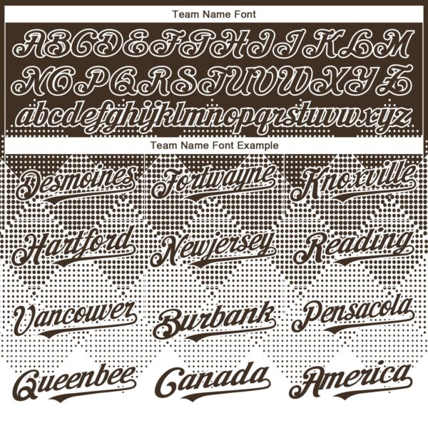 Custom Brown White 3D Gradient Square Shape Authentic Baseball Jersey