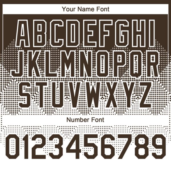 Custom Brown White 3D Gradient Square Shape Authentic Baseball Jersey