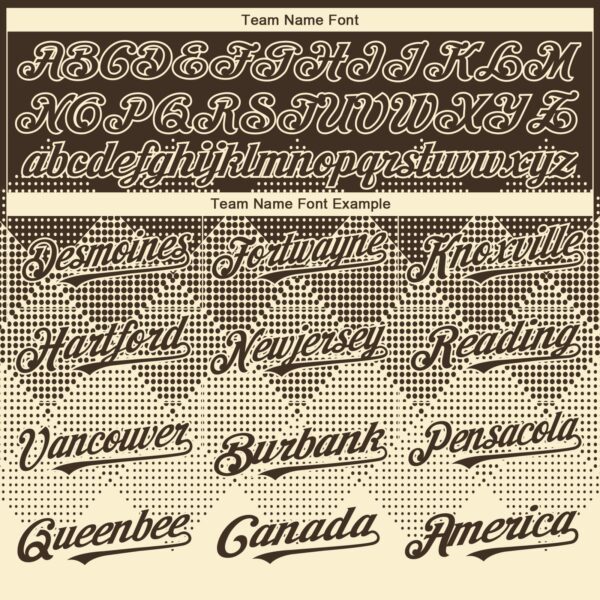 Custom Brown Cream 3D Gradient Square Shape Authentic Baseball Jersey