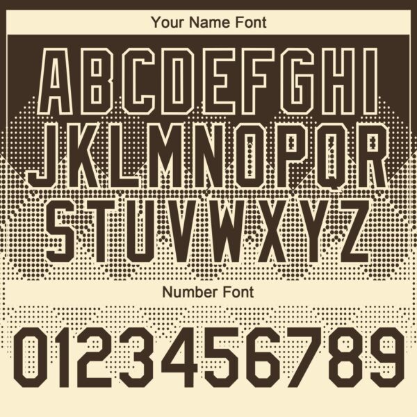 Custom Brown Cream 3D Gradient Square Shape Authentic Baseball Jersey