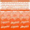 Custom White Orange 3D Gradient Square Shape Authentic Baseball Jersey