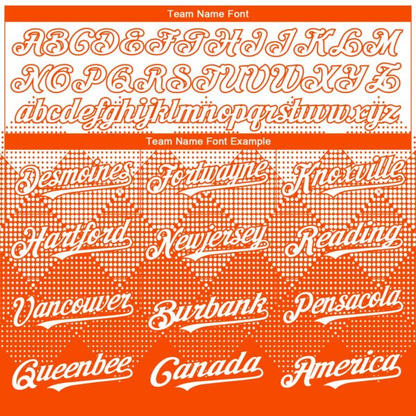 Custom White Orange 3D Gradient Square Shape Authentic Baseball Jersey