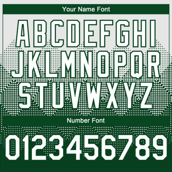 Custom White Green 3D Gradient Square Shape Authentic Baseball Jersey