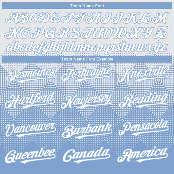 Custom White Light Blue 3D Gradient Square Shape Authentic Baseball Jersey