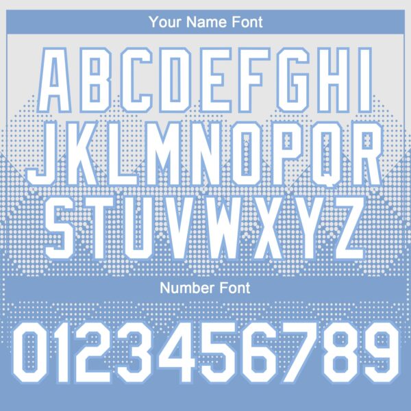 Custom White Light Blue 3D Gradient Square Shape Authentic Baseball Jersey