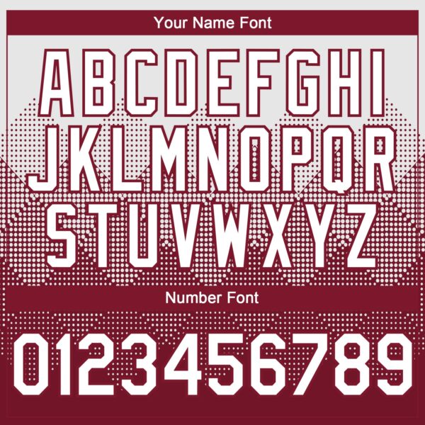 Custom White Burgundy 3D Gradient Square Shape Authentic Baseball Jersey