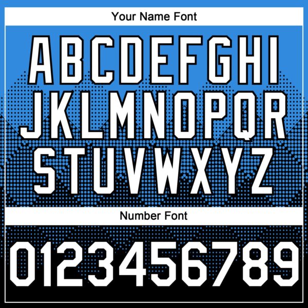 Custom Electric Blue White-Black 3D Gradient Square Shape Authentic Baseball Jersey