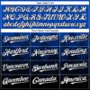 Custom Thunder Blue White-Black 3D Gradient Square Shape Authentic Baseball Jersey