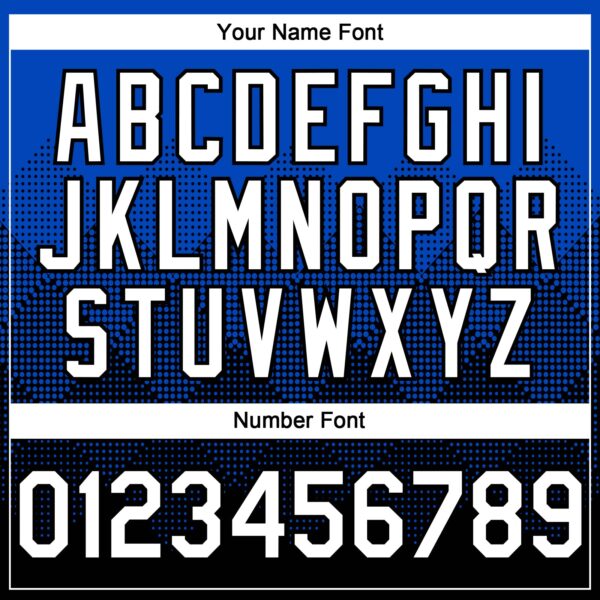 Custom Thunder Blue White-Black 3D Gradient Square Shape Authentic Baseball Jersey