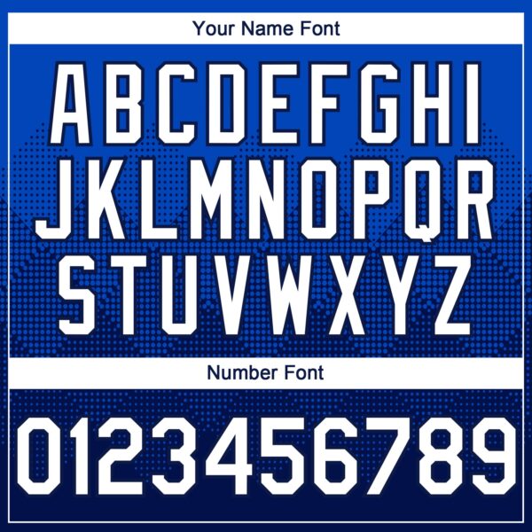 Custom Thunder Blue White-Navy 3D Gradient Square Shape Authentic Baseball Jersey