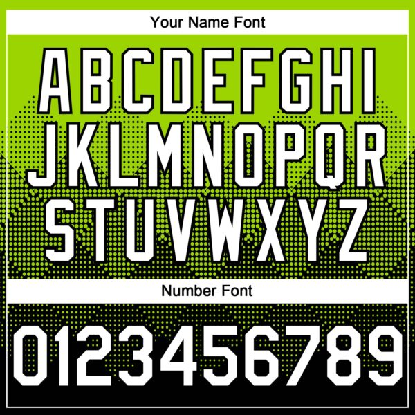 Custom Neon Green White-Black 3D Gradient Square Shape Authentic Baseball Jersey