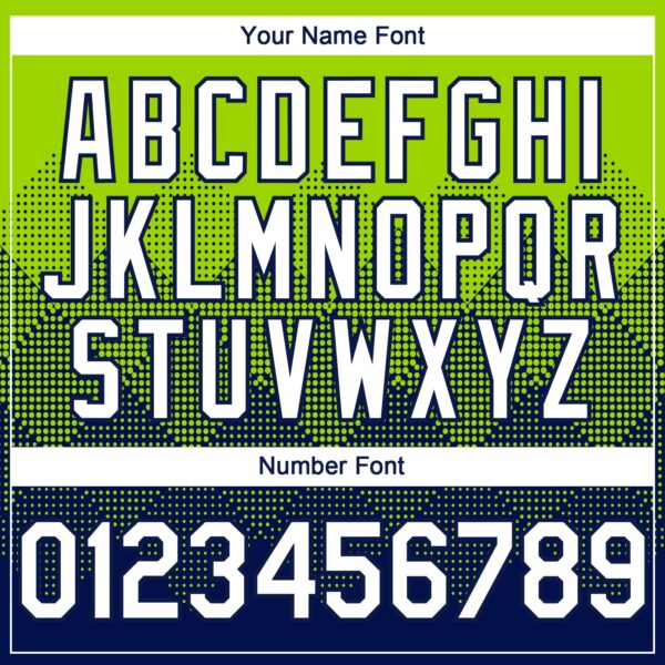 Custom Neon Green White-Navy 3D Gradient Square Shape Authentic Baseball Jersey