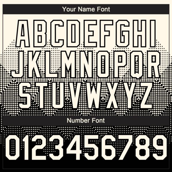 Custom Cream Black 3D Gradient Square Shape Authentic Baseball Jersey