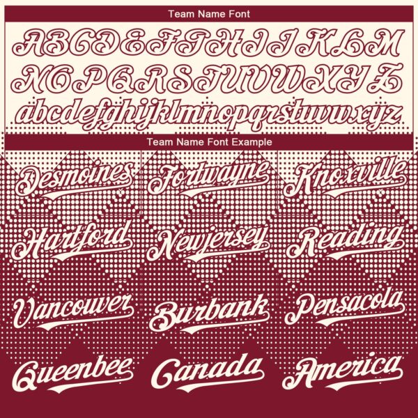 Custom Cream Crimson 3D Gradient Square Shape Authentic Baseball Jersey