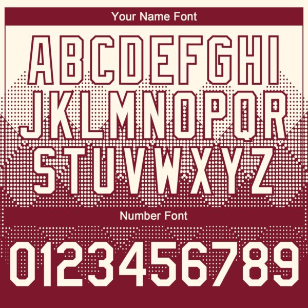 Custom Cream Crimson 3D Gradient Square Shape Authentic Baseball Jersey