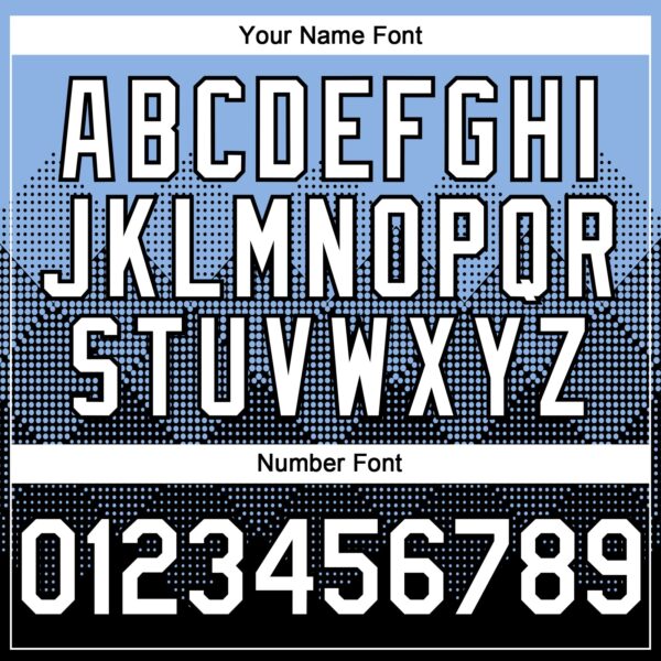 Custom Light Blue White-Black 3D Gradient Square Shape Authentic Baseball Jersey