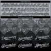 Custom Gray Black 3D Gradient Square Shape Authentic Baseball Jersey