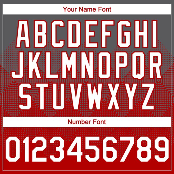 Custom Steel Gray White-Red 3D Gradient Square Shape Authentic Baseball Jersey