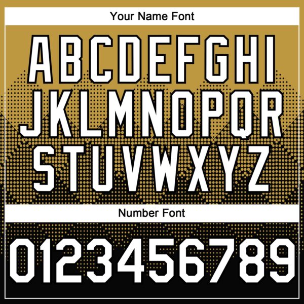 Custom Old Gold White-Black 3D Gradient Square Shape Authentic Baseball Jersey