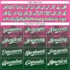 Custom Pink White-Green 3D Gradient Square Shape Authentic Baseball Jersey