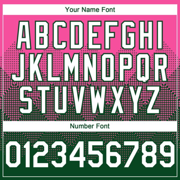 Custom Pink White-Green 3D Gradient Square Shape Authentic Baseball Jersey