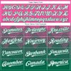Custom Pink White-Kelly Green 3D Gradient Square Shape Authentic Baseball Jersey