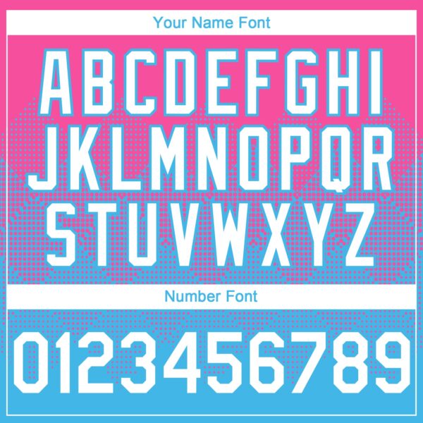 Custom Pink White-Sky Blue 3D Gradient Square Shape Authentic Baseball Jersey