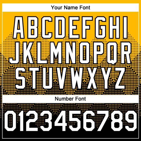 Custom Gold White-Black 3D Gradient Square Shape Authentic Baseball Jersey