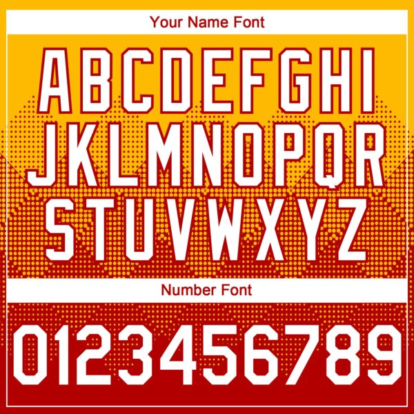 Custom Gold White-Red 3D Gradient Square Shape Authentic Baseball Jersey