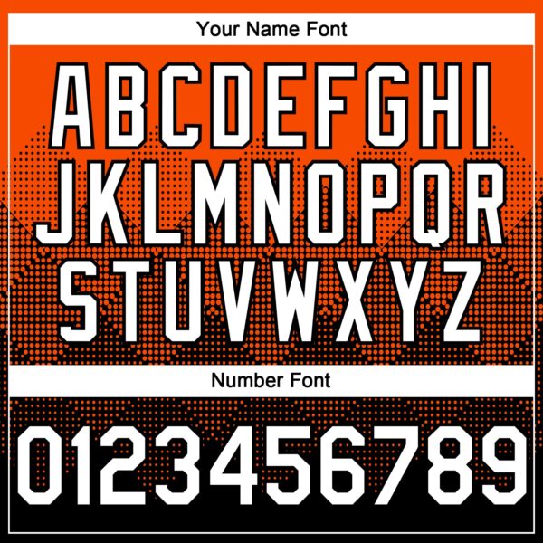 Custom Orange White-Black 3D Gradient Square Shape Authentic Baseball Jersey