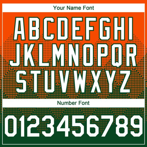 Custom Orange White-Green 3D Gradient Square Shape Authentic Baseball Jersey