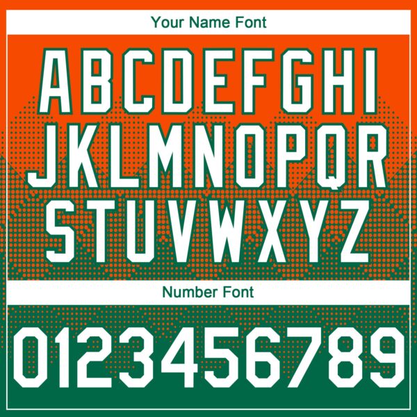 Custom Orange White-Kelly Green 3D Gradient Square Shape Authentic Baseball Jersey