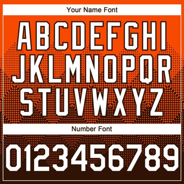 Custom Orange White-Brown 3D Gradient Square Shape Authentic Baseball Jersey