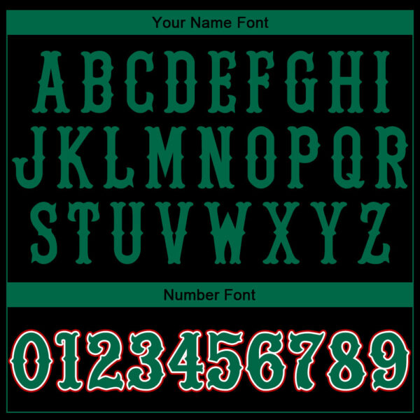 Custom Black Kelly Green White-Red 3D Mexico Mexican Flag Authentic Baseball Jersey