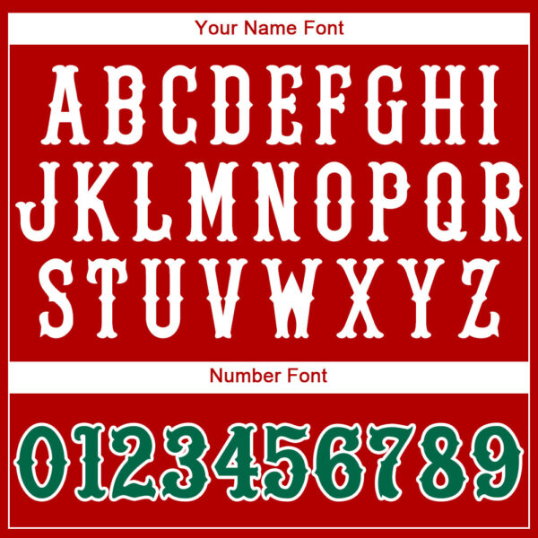 Custom Red Kelly Green-White 3D Mexico Mexican Flag Authentic Baseball Jersey