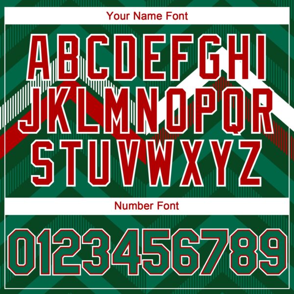 Custom Green Kelly Green Red-White 3D Mexico Authentic Baseball Jersey