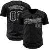 Custom Black Gray-White 3D Mexico Authentic Baseball Jersey