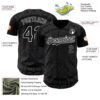 Custom Black Gray-White 3D Mexico Authentic Baseball Jersey