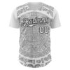 Custom White Gray-Black 3D Mexico Authentic Baseball Jersey