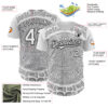 Custom White Gray-Black 3D Mexico Authentic Baseball Jersey