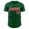 Custom Kelly Green Red Green-White 3D Mexico Authentic Baseball Jersey