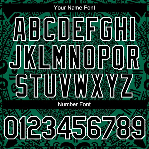 Custom Kelly Green Black-White 3D Mexico Authentic Baseball Jersey