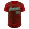 Custom Red Green-White 3D Mexico Authentic Baseball Jersey